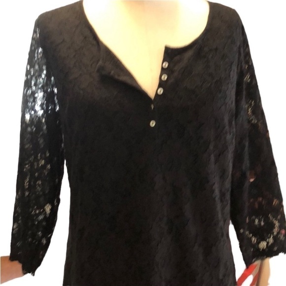 Dress Barn 3/4 Sleeve Lace Henley Size Medium Bundle of 3 - Picture 2 of 12